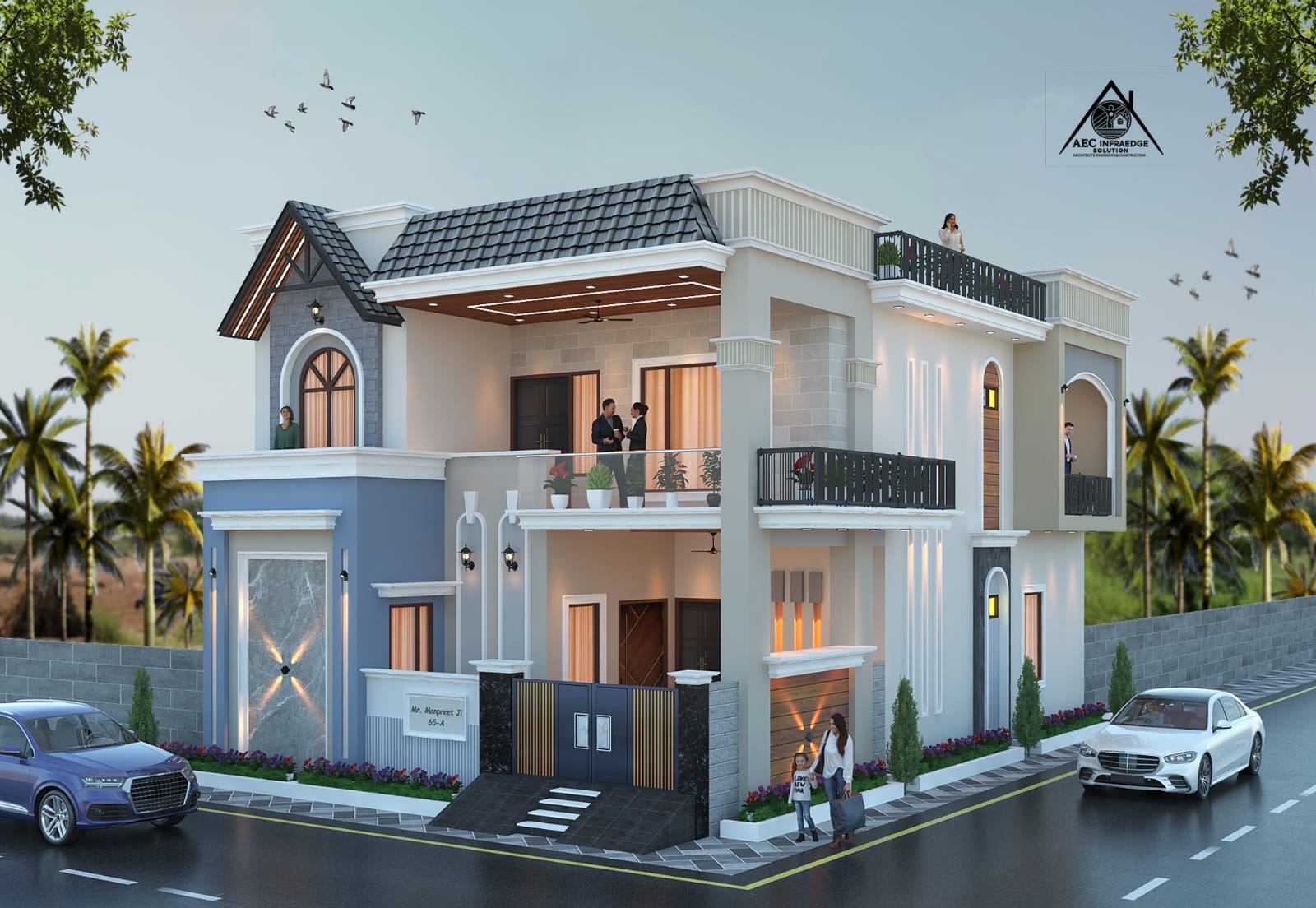 Modern architectural design by AEC InfraEdge Solution